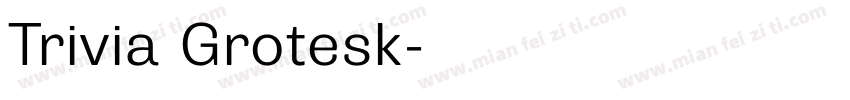 Trivia Grotesk字体转换